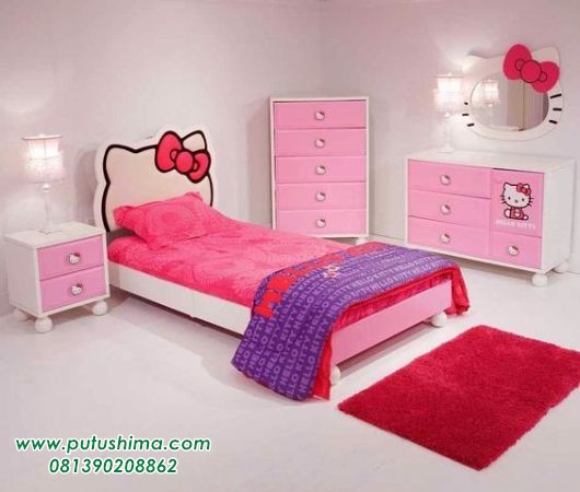 Kamar Set Anak Hello Kitty Pink Putushima Furniture Jepara