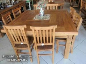 Meja Makan Resto 6 Kursi