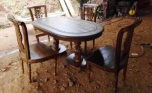Meja Makan Salina Jati 4 Kursi