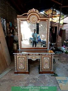 Meja Rias Kamar Set Jati Gong