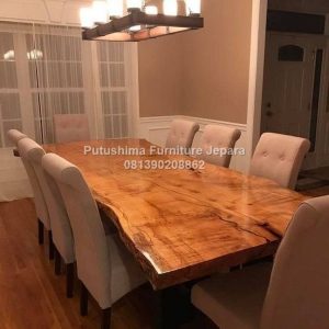 Jual Meja Makan Kayu Utuh Jati