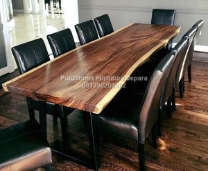 Jual Meja Makan Trembesi 8 Kursi