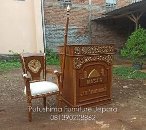 Jual Set Mimbar Masjid Jati Minimalis