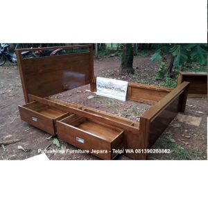 Tempat Tidur Minimalis 2 Laci Sebelah Kanan