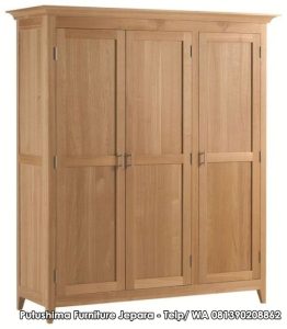 Lemari Pakaian 3 Pintu Minimalis Natural