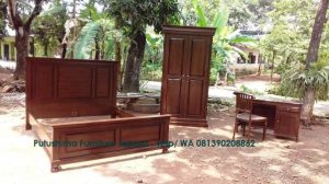Set Tempat Tidur Kayu Jati Murah