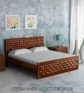 Tempat Tidur Minimalis Motif Anyaman