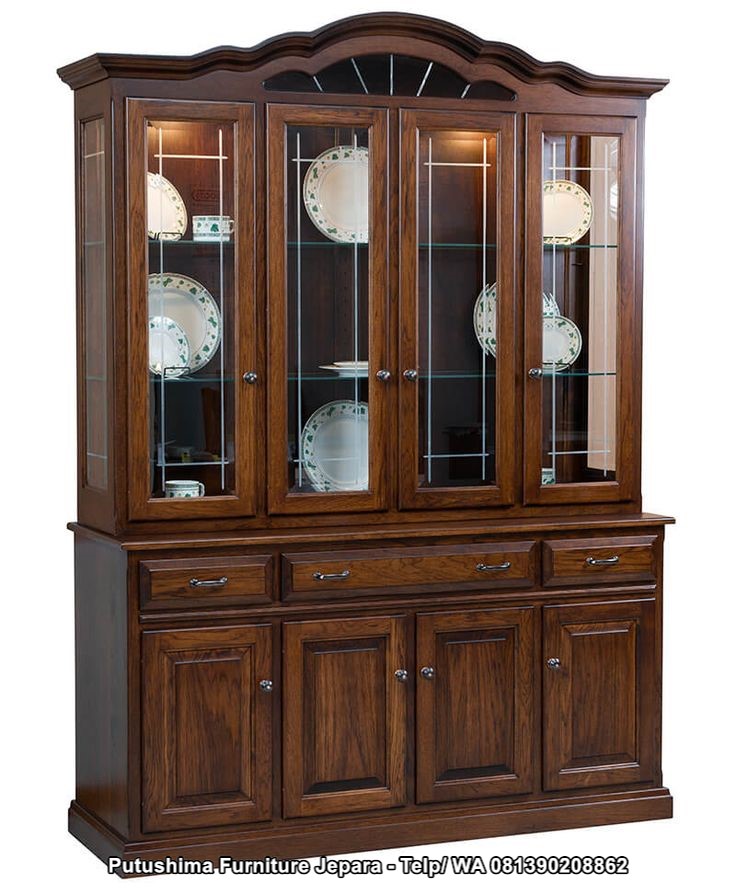 Lemari Hias Jati Model Kipas