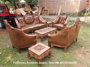 Kursi Tamu Ganesa Kain Kulit Sintetis