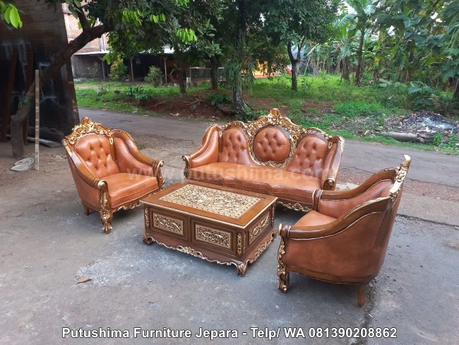 Kursi Tamu Ganesa Meja Kopi Ukir Jati