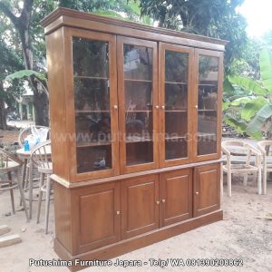 Lemari Hias Jati Minimalis Modern