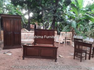 Set Tempat Tidur Kayu Kos Lawega