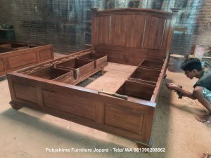 Tempat Tidur Jati Heros Laci 6