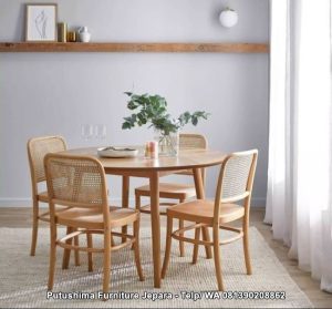Set Meja Makan Cafe Rotan Kevin