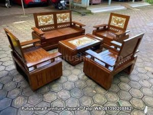 Kursi Tamu Jati Model Domini