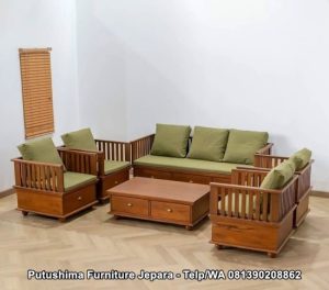 Kursi Tamu Salur Kayu Jati