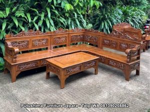 Kursi Sudut Jati Bagong Selendang